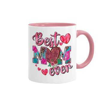 Best mom ever Mother's Day pink, Mug colored pink, ceramic, 330ml