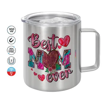 Best mom ever Mother's Day pink, Mug Stainless steel double wall 300ml