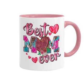 Best mom ever Mother's Day pink, Mug colored pink, ceramic, 330ml