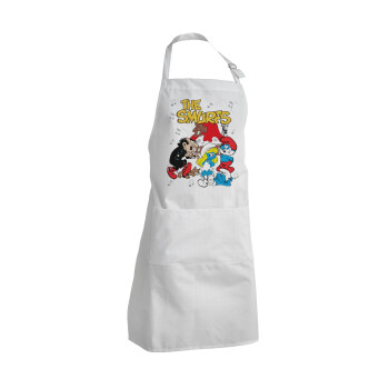 The smurfs, Adult Chef Apron (with sliders and 2 pockets)