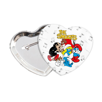 The smurfs, Κονκάρδα παραμάνα καρδιά (57x52mm)