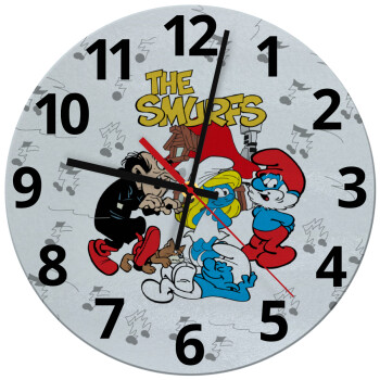 Τα στρουμφάκια, Ρολόι τοίχου γυάλινο (30cm)