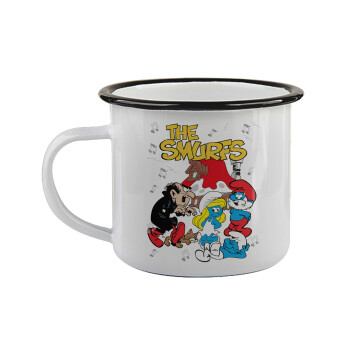 The smurfs, Κούπα εμαγιέ με μαύρο χείλος 360ml