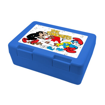 The smurfs, Children's cookie container BLUE 185x128x65mm (BPA free plastic)