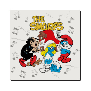 The smurfs, Τετράγωνο μαγνητάκι ξύλινο 6x6cm