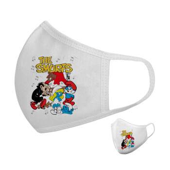 Τα στρουμφάκια, Μάσκα υφασμάτινη υψηλής άνεσης παιδική (Δώρο πλαστική θήκη)