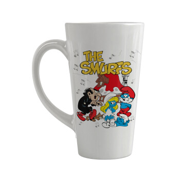 Τα στρουμφάκια, Κούπα κωνική Latte Μεγάλη, κεραμική, 450ml