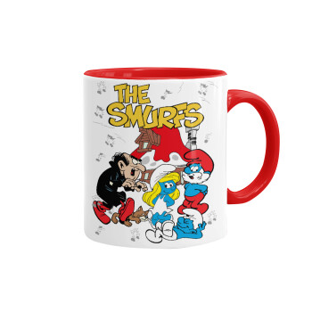 The smurfs, Mug colored red, ceramic, 330ml