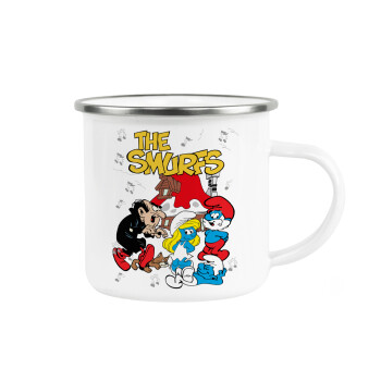 The smurfs, Metallic enamel cup white 360ml
