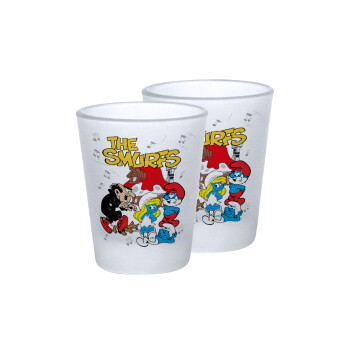 The smurfs, Σφηνοπότηρα γυάλινα 45ml του πάγου (2 τεμάχια)
