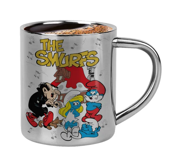 The smurfs — Double-wall metal cup for espresso (220ml)