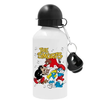 The smurfs, Metal water bottle, White, aluminum 500ml
