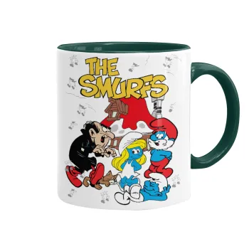 The smurfs, Mug colored green, ceramic, 330ml
