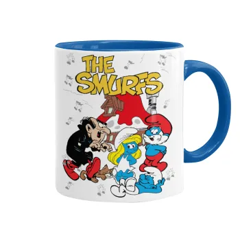 The smurfs, Mug colored blue, ceramic, 330ml