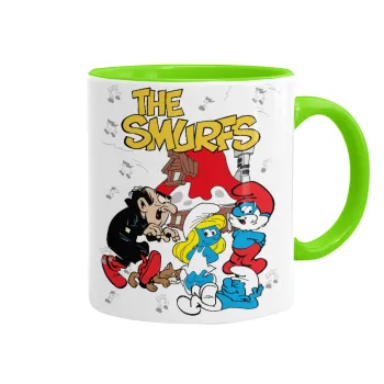 Τα στρουμφάκια, Κούπα χρωματιστή βεραμάν, κεραμική, 330ml