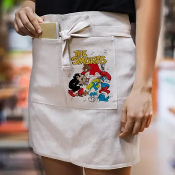 The smurfs, Ποδιά Μέσης με διπλή τσέπη Barista/Bartender, Beige