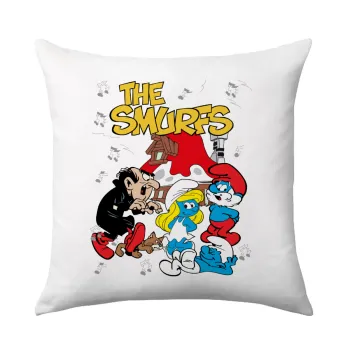 Τα στρουμφάκια, Μαξιλάρι καναπέ 40x40cm περιέχεται το  γέμισμα