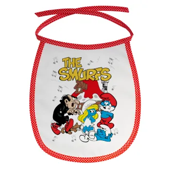 The smurfs, Σαλιάρα μωρού αλέκιαστη με κορδόνι Κόκκινη