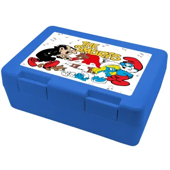 The smurfs, Children's cookie container BLUE 185x128x65mm (BPA free plastic)