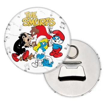 The smurfs, Μαγνητάκι και ανοιχτήρι μπύρας στρογγυλό διάστασης 5,9cm