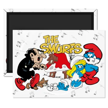 Τα στρουμφάκια, Ορθογώνιο μαγνητάκι ψυγείου διάστασης 9x6cm