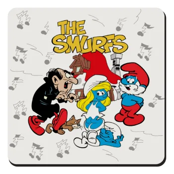 The smurfs, Τετράγωνο μαγνητάκι ξύλινο 9x9cm