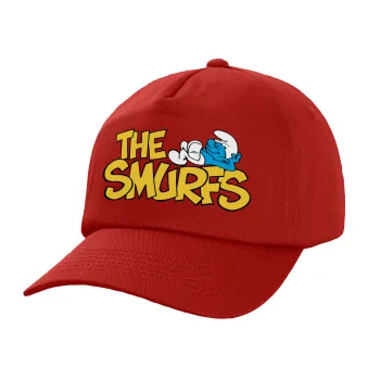 The smurfs, Children's Baseball Cap, 100% Cotton Twill, Red (COTTON, CHILDREN'S, UNISEX, ONE SIZE)