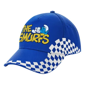 Τα στρουμφάκια, Καπέλο Ενηλίκων Ultimate ΜΠΛΕ RACING, (100% ΒΑΜΒΑΚΕΡΟ DRILL, ΕΝΗΛΙΚΩΝ, UNISEX, ONE SIZE)