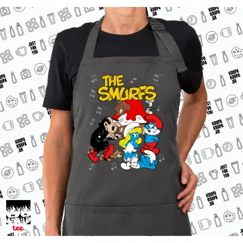 Τα στρουμφάκια, Ποδιά μακριά Σεφ ολόσωμη με τσέπες GREY (ΕΝΗΛΙΚΩΝ)