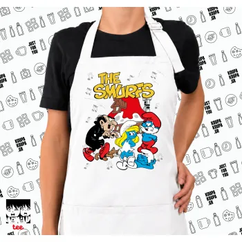 The smurfs, Ποδιά μακριά Σεφ ολόσωμη με τσέπες white (ΕΝΗΛΙΚΩΝ)