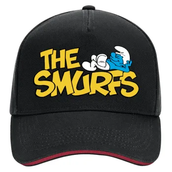 The smurfs, DRILL Adult Ultimate Hat BLACK/RED, (100% COTTON, ADULT, UNISEX, ONE SIZE)