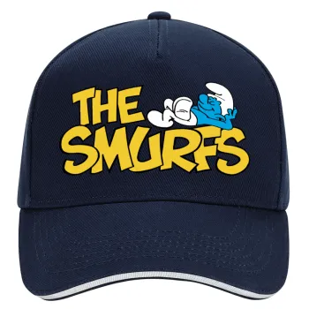 The smurfs, DRILL Adult Ultimate Hat BLUE/WHITE, (100% COTTON, ADULT, UNISEX, ONE SIZE)