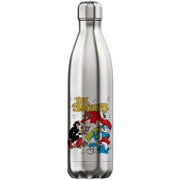 The smurfs, Inox (Stainless steel) hot metal mug, double wall, 750ml