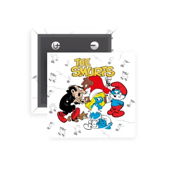 The smurfs, Κονκάρδα παραμάνα τετράγωνη 5x5cm