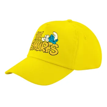 The smurfs, Child's Baseball Cap, 100% Cotton Twill, Yellow (COTTON, CHILD, UNISEX, ONE SIZE)