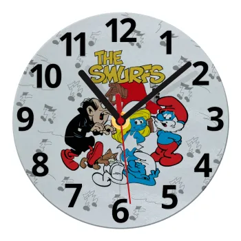 The smurfs, Ρολόι τοίχου γυάλινο (20cm)