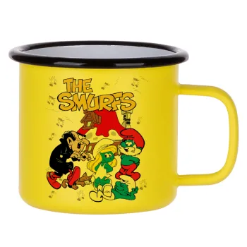 Τα στρουμφάκια, Κούπα Μεταλλική εμαγιέ ΜΑΤ Κίτρινη 360ml