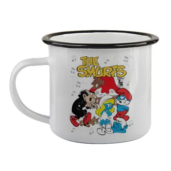 The smurfs, Κούπα εμαγιέ με μαύρο χείλος 360ml