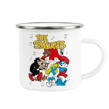 Τα στρουμφάκια, Κούπα Μεταλλική εμαγιέ λευκη 360ml