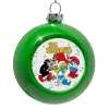 Green Christmas tree ornament bauble 8cm