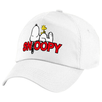 Snoopy sleep, 5-Panel Cap White, 100% Cotton (Twill), (UNISEX, ONE SIZE)