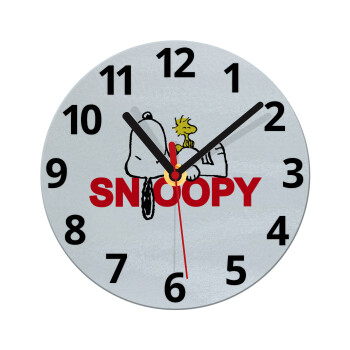 Snoopy sleep, Ρολόι τοίχου γυάλινο (20cm)