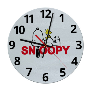 Snoopy sleep, Ρολόι τοίχου γυάλινο (30cm)