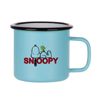 Snoopy sleep, Κούπα Μεταλλική εμαγιέ ΜΑΤ σιέλ 360ml