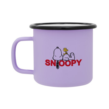 Snoopy sleep, Κούπα Μεταλλική εμαγιέ ΜΑΤ Light Pastel Purple 360ml