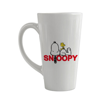 Snoopy sleep, Κούπα κωνική Latte Μεγάλη, κεραμική, 450ml
