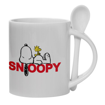 Snoopy sleep, Κούπα, κεραμική με κουταλάκι, 330ml (1 τεμάχιο)