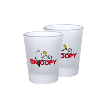 Snoopy sleep, Σφηνοπότηρα γυάλινα 45ml του πάγου (2 τεμάχια)