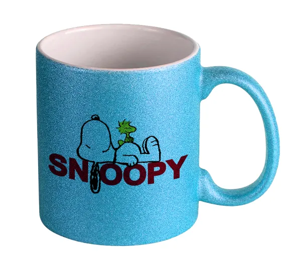 Snoopy sleep — Κούπα Σιέλ Glitter που γυαλίζει, κεραμική, 330ml
