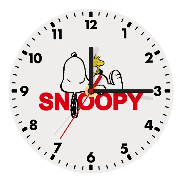 Snoopy sleep — Ρολόι τοίχου ξύλινο (20cm)